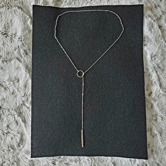 STERLING SILVER Lariat Necklace NWOT - Picture 6 of 6